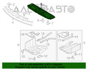 Protecție pentru bara frontală Kia Optima 14-15, reparație, gaură