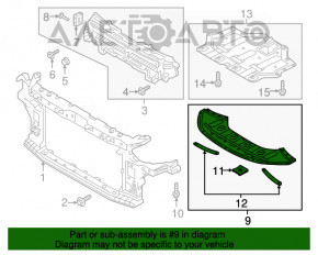 Protecție pentru bara de protecție față Hyundai Sonata 18-19 hibrid, nou, original