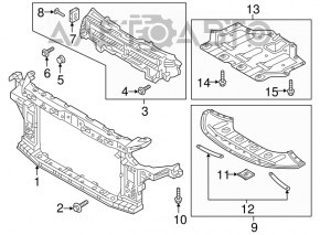 Protecție pentru bara de protecție față Hyundai Sonata 18-19 hibrid, nou, original