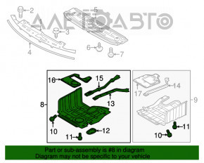 Protecția motorului dreapta pentru Hyundai Sonata 11-15