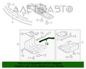 Suport de protecție motor dreapta Hyundai Sonata 11-15