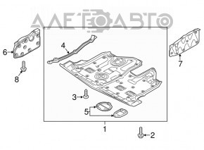 Protecție motor stânga laterală Kia Sorento 14-15