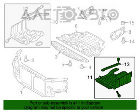 Protecția motorului stânga pentru Kia Optima 11-15