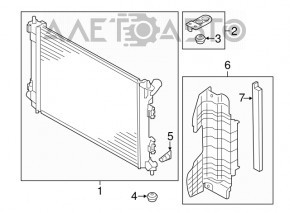 Grila radiatorului dreapta Kia Forte 4d 17-18 resturi