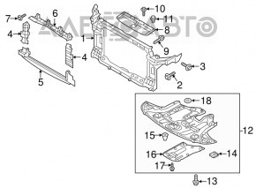 Grila radiatorului superioara Hyundai Tucson 16-20 noua, originala