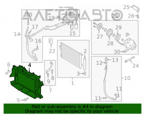 Дефлектор радиатора Hyundai Santa FE 19-20 2.4 OEM KOR