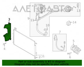 Deflectorul radiatorului dreapta pentru Hyundai Sonata 20- 1.6T, 2.5