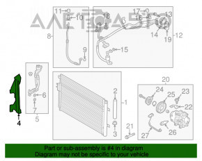 Deflector radiator stânga Hyundai Santa FE Sport 13-18 2.4