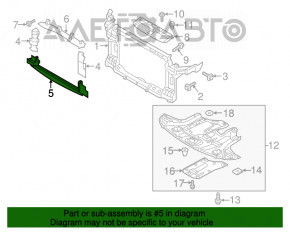 Дефлектор радиатора нижний Hyundai Tucson 16-21 2.0, 2.4 новый OEM оригинал