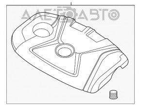 Capacul motorului Kia Forte 4d 14-16, versiunea pre-restilizare, 1.8