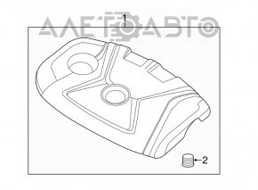 Capacul motorului Kia Forte 4d 14-16, versiunea pre-restilizare, 1.8