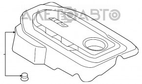 Capacul motorului Hyundai Sonata 15-19 2.4 are o crăpătură.