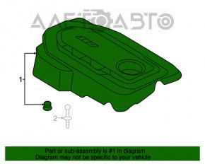 Capacul motorului Hyundai Sonata 15-19 2.4 are o crăpătură.