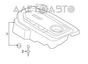 Capacul motorului Hyundai Sonata 15-19 2.4 are o crăpătură.