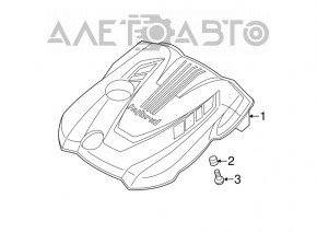 Capacul motorului Kia Optima 11-15 hibrid, cromat umflat