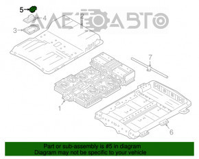 Verificarea bateriei Nissan Leaf 13-15, clema verde este ruptă.