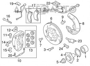 Disc frana fata dreapta Porsche Panamera 10-16 GTS AWD 4.8 390mm nou original OEM