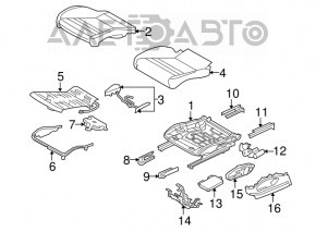 Scaunul șoferului Porsche Panamera 10-16 cu airbag, electric, încălzire, ventilație, memorie, piele roșie, Sport.