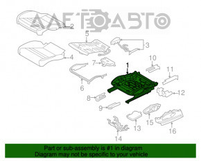 Scaun de pasager Porsche Panamera 10-16 fără airbag, electric, încălzire, ventilație, memorie, piele roșie, Sport.