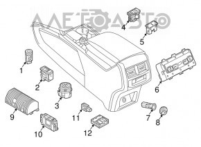 Comutatorul modurilor de conducere integrală VW Atlas 18-