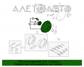 Toba de frână spate dreapta Ford Focus 98-04 cu rulment de 230 mm