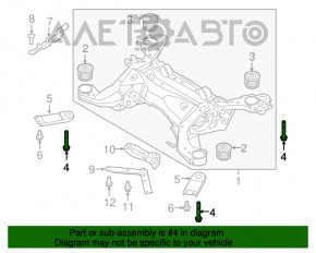 Șuruburile de fixare a suportului de spate 4 buc Volvo XC90 16-22 130mm