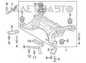 Șuruburile de fixare a suportului de spate 4 buc Volvo XC90 16-22 130mm