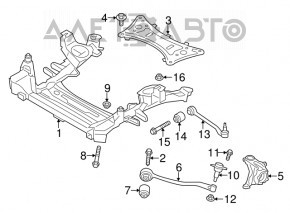 Кронштейн подрамника BMW X3 F25 11-17