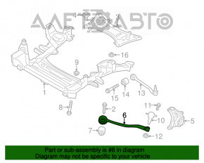 Maneta inferioară frontală stângă BMW X3 F25 11-17 ruginită, silentioasă ruptă.