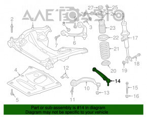 Maneta inferioară față stânga BMW 5 F10 11-16 spate