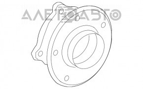 Rulment roată față stânga BMW X3 F25 11-17 ruginit.