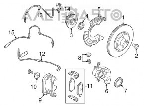 Butuc roata dreapta față Mini Cooper F56 3d 14-