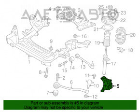 Capacul frontal stânga BMW X3 F25 11-17 cu articulație esferică