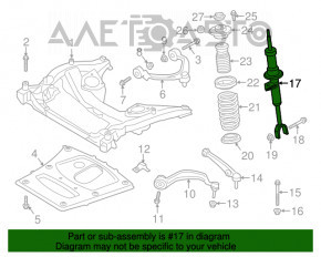 Suportul amortizorului asamblat față stânga BMW 5 F10 11-16 3.0T