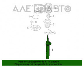 Стойка амортизатора в сборе передняя правая BMW 3 F30 12-16 RWD