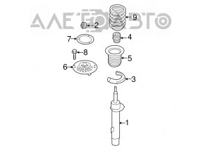 Amortizor fata dreapta BMW 3 F30 12-16 RWD nou original OEM