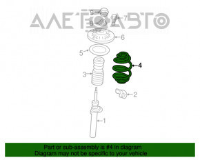 Arcul elicoidal frontal stânga BMW X3 F25 11-17