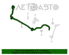 Stabilizatorul frontal BMW X5 E70 07-13 de 27 mm, non-adaptiv