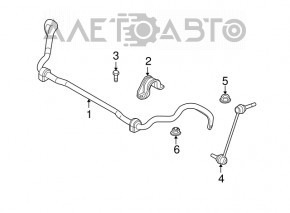 Stabilizatorul frontal BMW X5 E70 07-13 de 27 mm, non-adaptiv