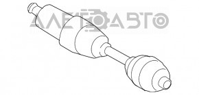 Привод полуось передняя левая BMW X3 F25 11-17 2.0T