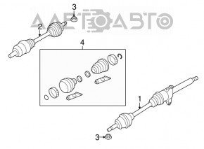 Ax cu semicurățare față dreapta Mini Cooper Clubman R55 07-14 1.6 turbo automată