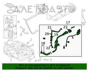 Заливная горловина топливного бака Hyundai Sonata 20- 1.6T, 2.5