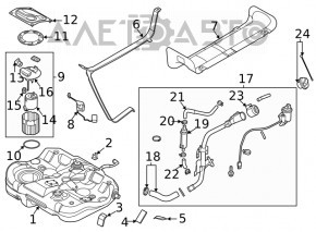 Заливная горловина топливного бака Hyundai Sonata 20- 1.6T, 2.5