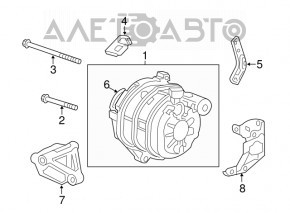 Generatorul Acura ILX 13-15 pre-restilizare