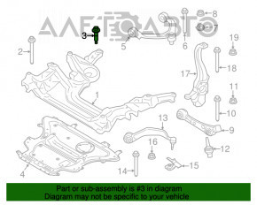 Șurub de fixare a suportului de suspensie față 2 buc BMW 7 G11 G12 16-22 54mm