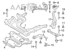 Șurub de fixare a suportului de suspensie față 2 buc BMW 7 G11 G12 16-22 54mm