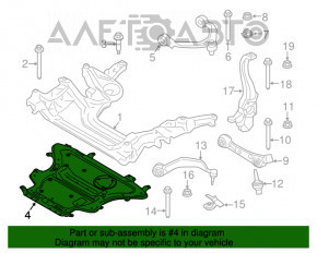 Protecție metalică pentru motorul BMW 5 G30 17-23 AWD