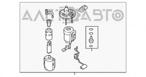 Топливный насос бензонасос колба в сборе Kia Forte 4d 14-16 дорест 1.8