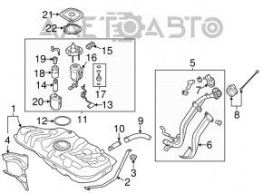 Pompă de combustibil, pompă de benzină, colector asamblat Kia Forte 4d 17-18 restilizare 2.0 mpi