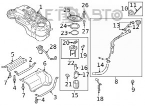 Pompă de combustibil Hyundai Tucson 16-20